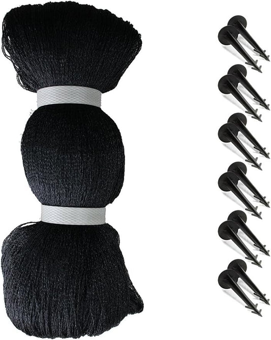 Pond Netting, 7' X 10' Pond Net Cover, Koi Pond Netting for Leaves, Heavy Duty Koi Pond Net Protecting Koi Fish from Herons, Stakes Included