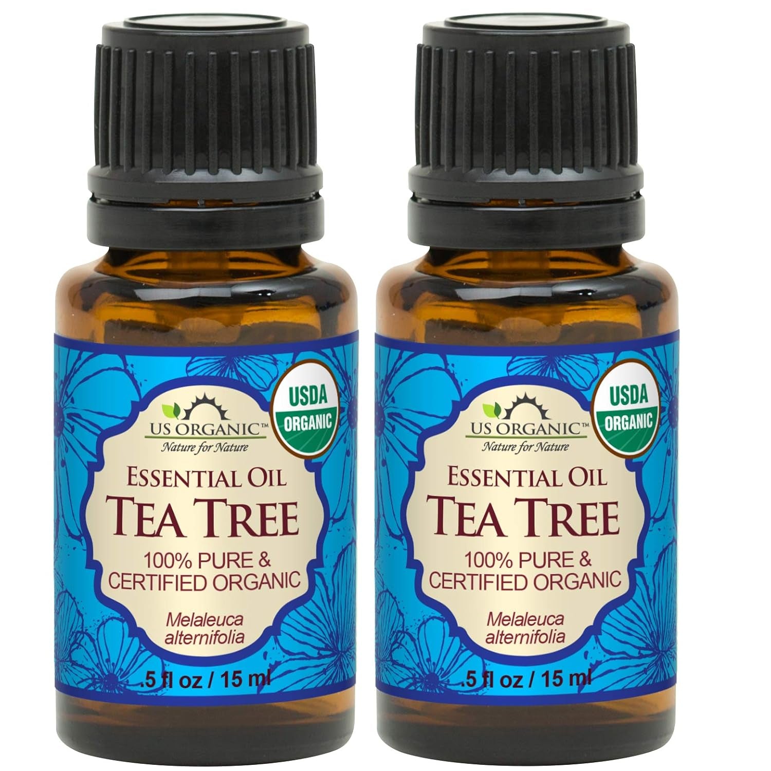 100% Pure Peppermint Essential Oil - USDA Certified Organic - 10 Ml Pack of 2 - W/Improved Caps and Droppers (More Size Variations Available) TLBH