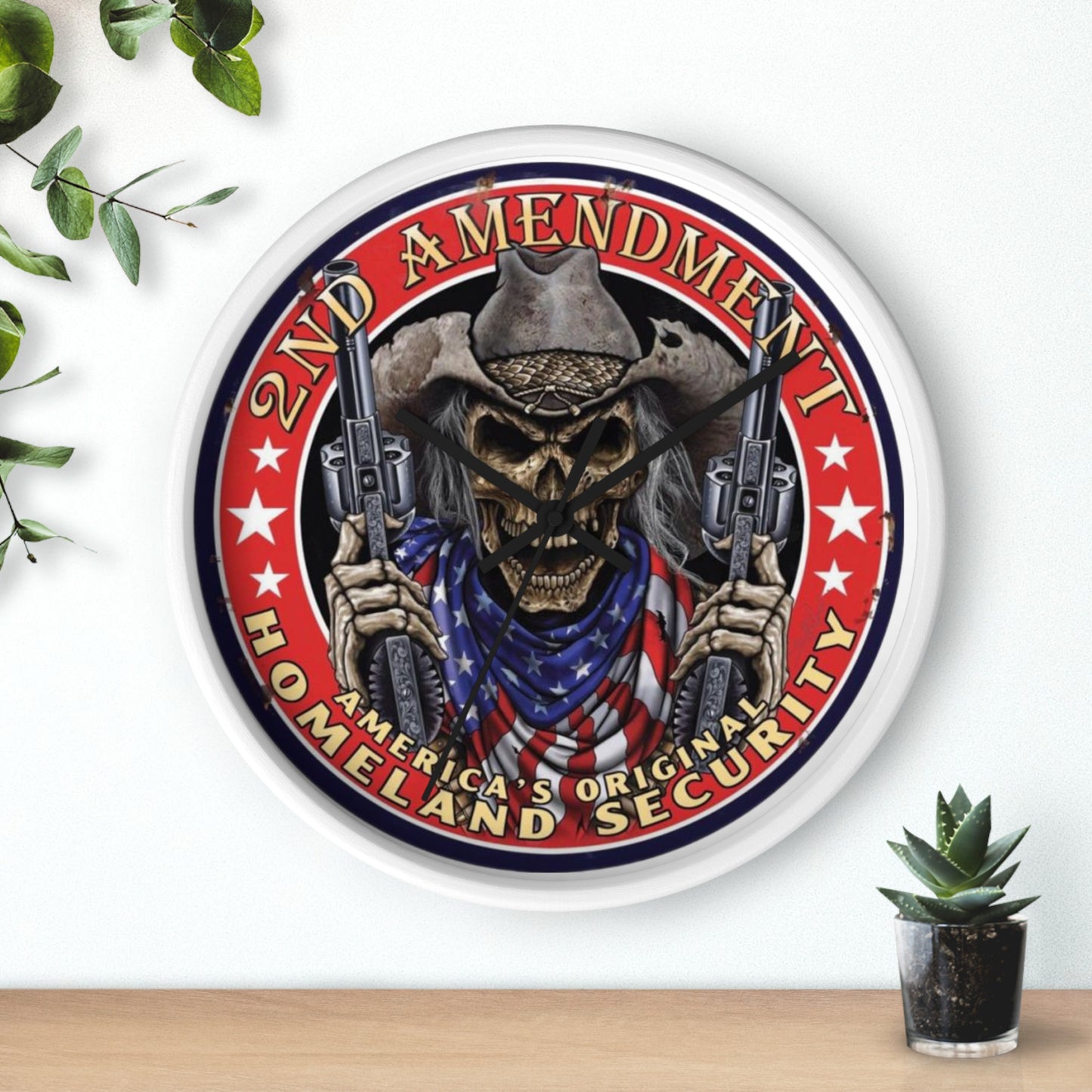 2nd Amendment AMERICA'S ORIGINAL HOMELAND SECURITY Wall Clock