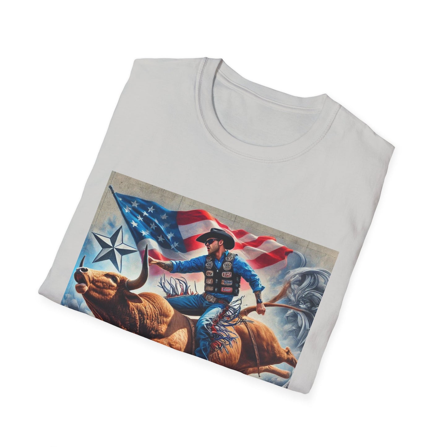 Professional Bull Riders 3D tattoo Unisex Softstyle T-Shirt