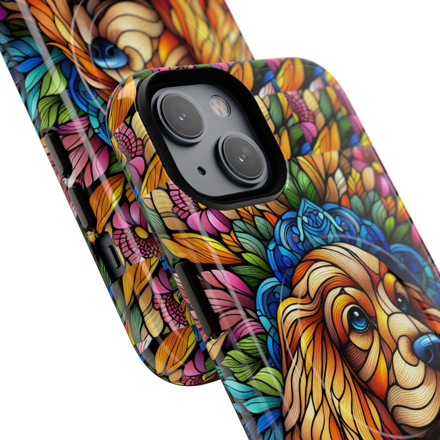 Dog Stained Glass Magnetic Cases