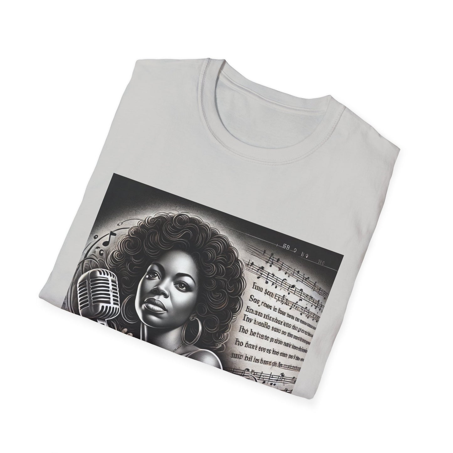 Angie Stone Retro Music Lover Unisex Softstyle T-Shirt - Afrocentric Design
