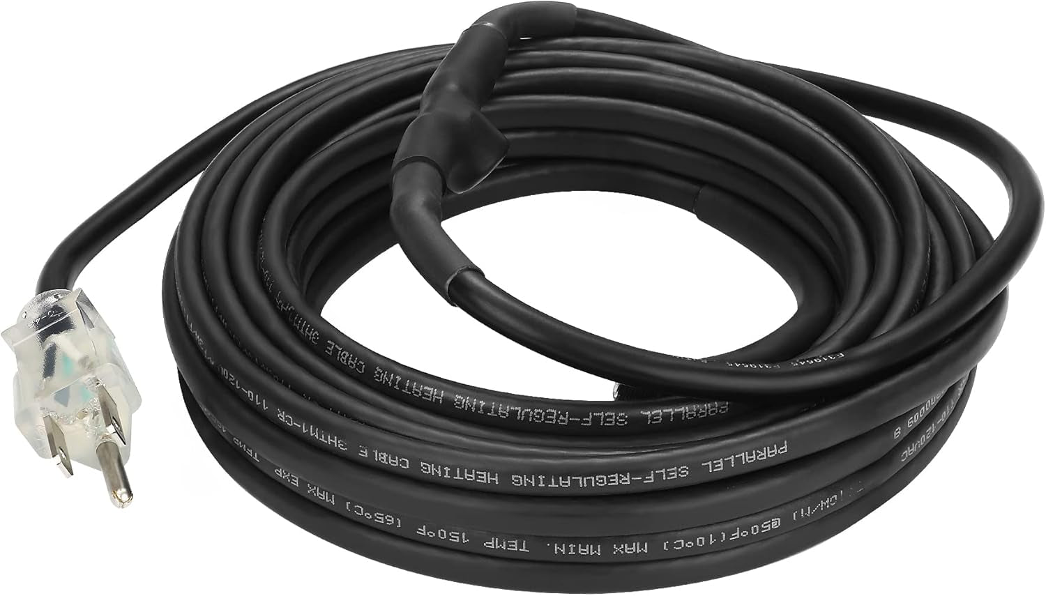 30FT Self Regulating Pipe Heat Cable, Automatic Electric Heat Kit Heating Cable, Water Pipe Heat Cable for Pipe Freeze Protection, 120V, ETL Listed