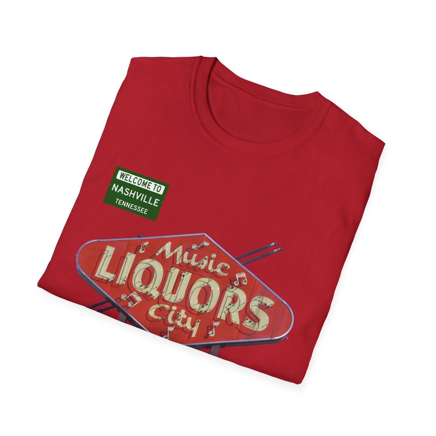 RETRO VINTAGE Music City Liquors [gone] Nashville, TN Unisex Softstyle T-Shirt