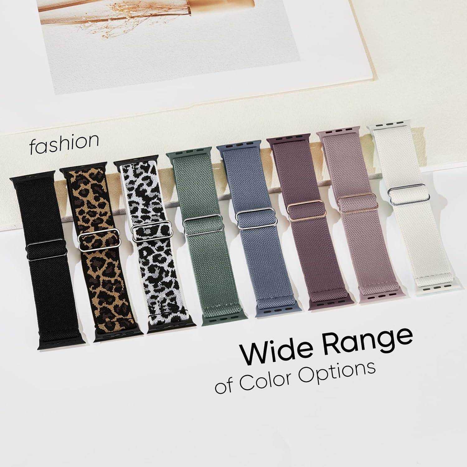 10 Pack Stretchy Bands Compatible with Apple Watch Band 40Mm 38Mm 41Mm 42Mm 44Mm 45Mm 46Mm 49Mm Women Men, Water-Resistant Solo Loop Elastic Sport Straps for Iwatch Series 10 9 8 7 6 5 4 3 SE Ultra