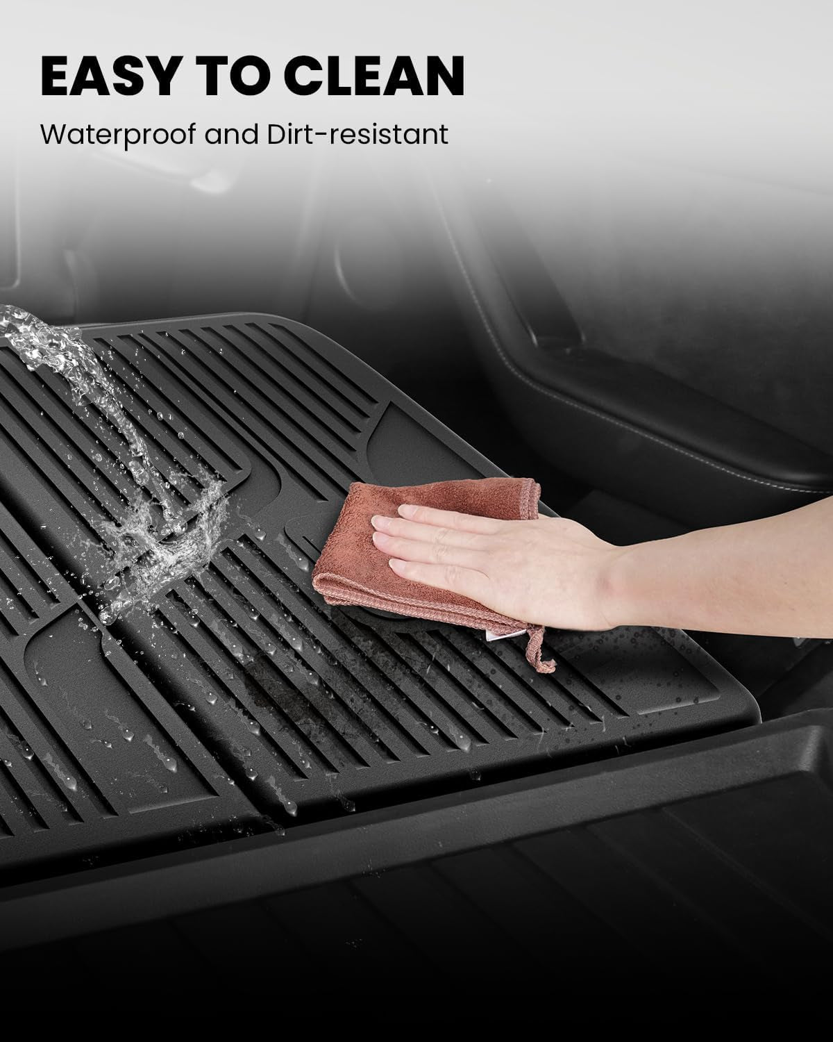 Rear Back Seat Protector Fit for Tesla Model Y 2020-2024, TPE Second Row Seats Back Cover, Waterproof Backrest Mats Accessories, 3 PCS