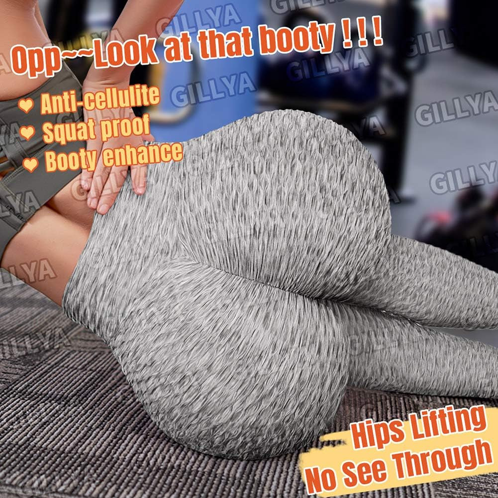 Booty Yoga Pants Tiktok Butt Leggings Anit Cellulite Texutred Booty Lifting Leggings Scrunch Butt Yoga Pants