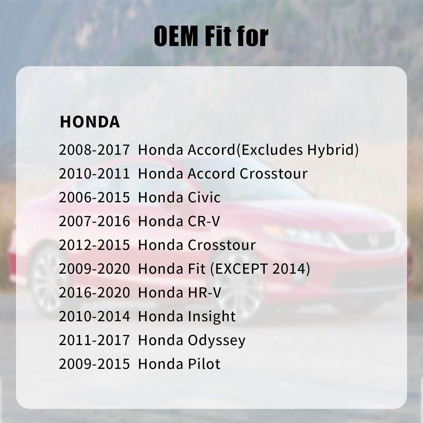 Gas Cap, Fuel Cap for Honda 2008-2017 Accord, 2009-2015 Pilot, 2011-2017 Odyssey, 2010-2014Insight, 2016-2020 HR-V, 2007-2016 CR-V, 2012-2015Crosstour Civic Accord Crosstour 17670T3WA01, 17670-T3W-A01