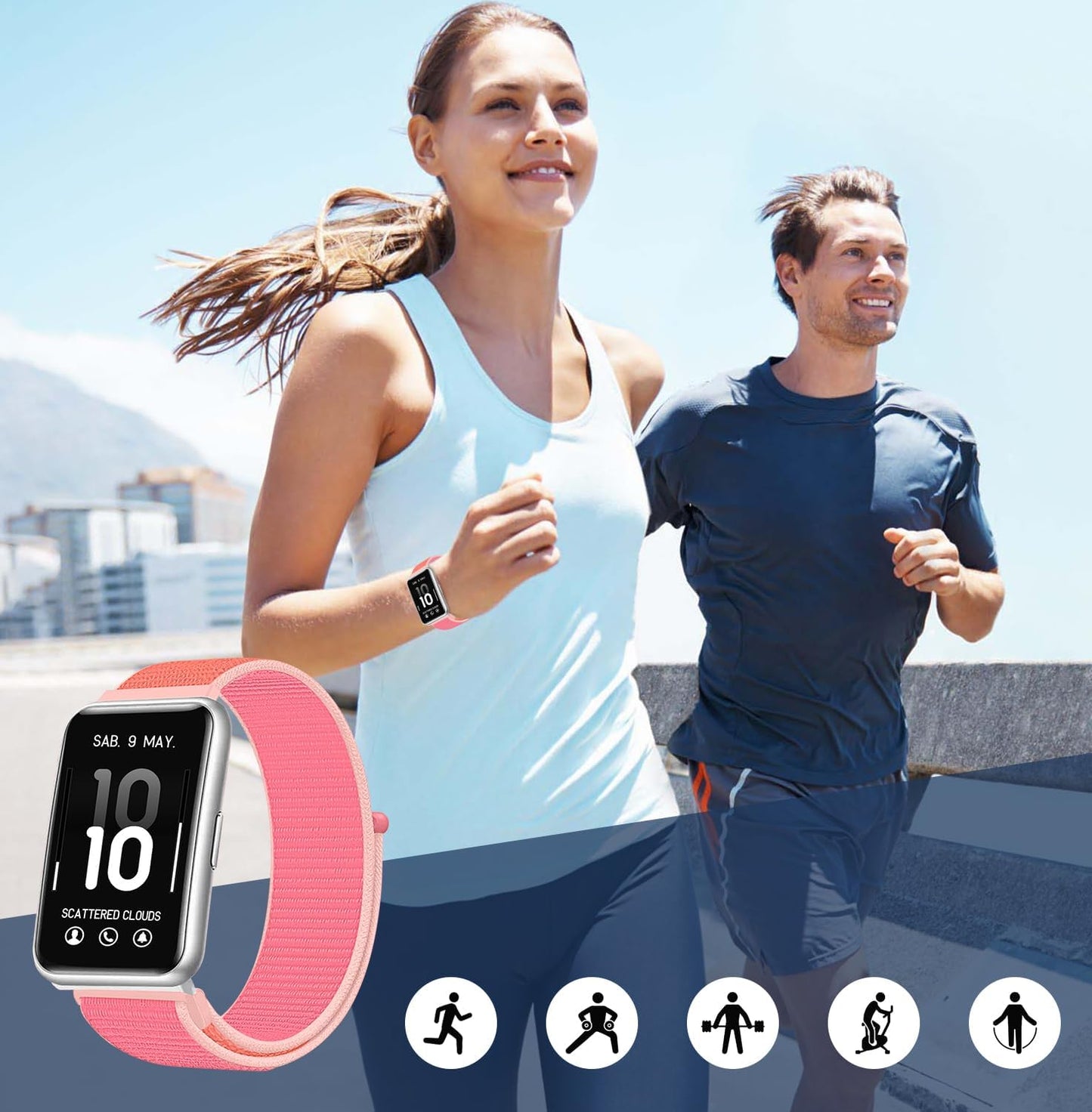Sport Loop Band Compatible with Apple Watch Bands 38Mm 40Mm 41Mm 42Mm 44Mm 45Mm 46Mm 49Mm Women Men, Soft Stretchy Nylon Solo Loop Bands for Iwatch Ultra/Ultra 2 Series 10 9 8 7 SE 6 5 4 3 2 1