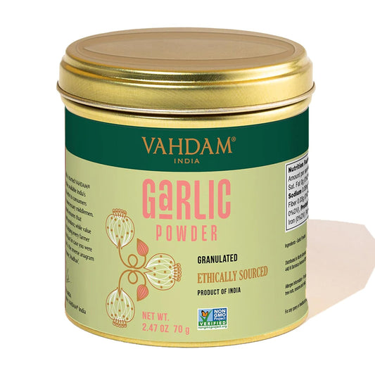 , Garlic Granules (2.47Oz) 100% Raw Granulated Garlic (Allium Sativum) from India | Non GMO, Gluten Free, Dried Garlic | Aromatic & Pungent | Direct from Source TLBH