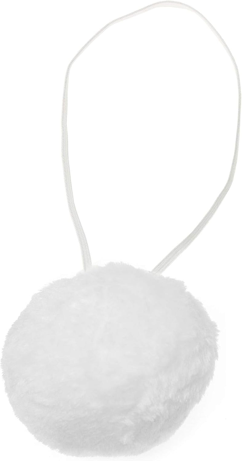 Bunny Rabbit Tail Accessory - White Pom Pom Costume Accessories Bunny Tail for Pretend Play
