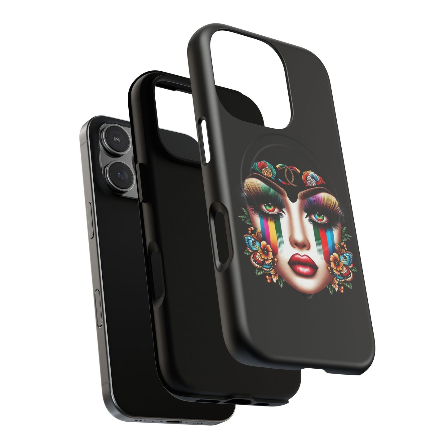 Gucci Inspired Artistic Tough Magnetic Phone Case - Vibrant Lady Design