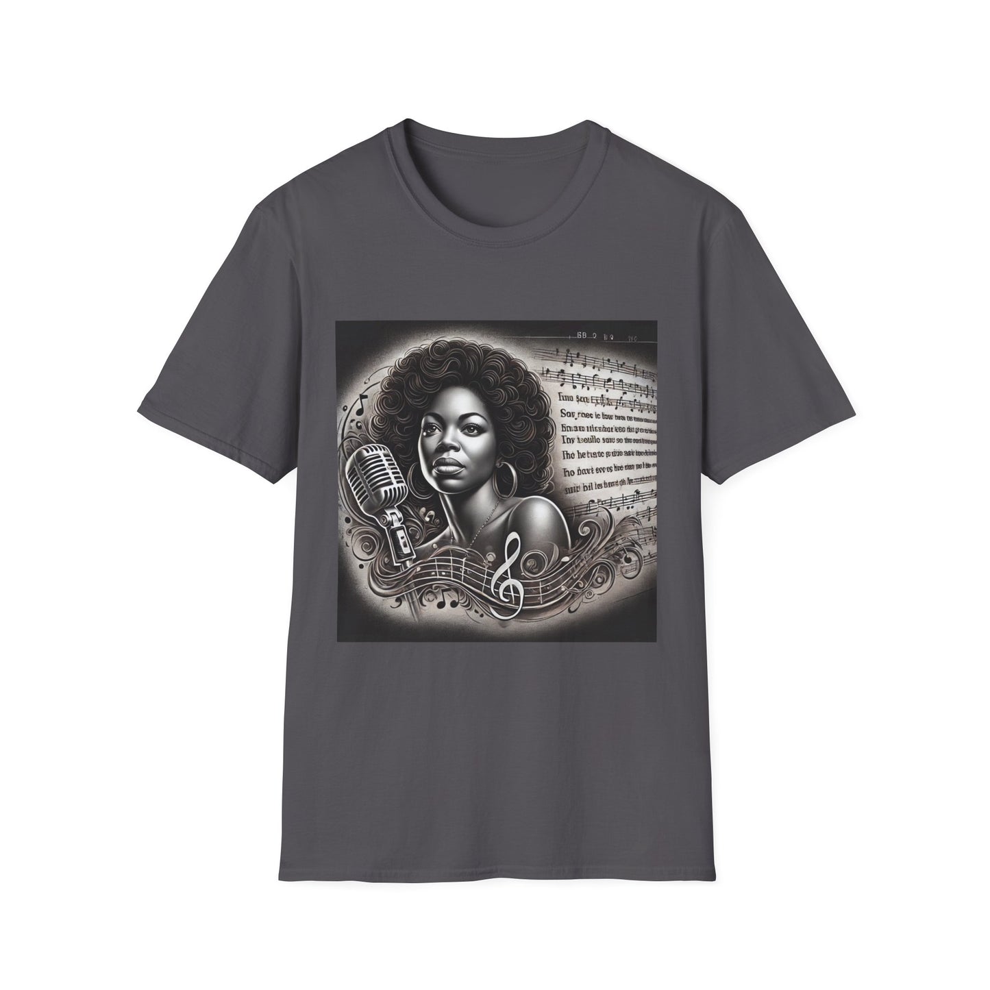 Angie Stone Retro Music Lover Unisex Softstyle T-Shirt - Afrocentric Design