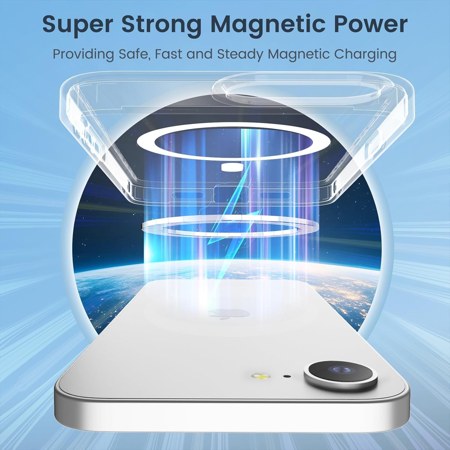 for Iphone 16E Case, [Compatible with Magsafe][Anti-Yellowing][Military-Grade Protection] Shockproof Slim Magnetic Phone Sleeve for Iphone 16E 6.1'', Clear