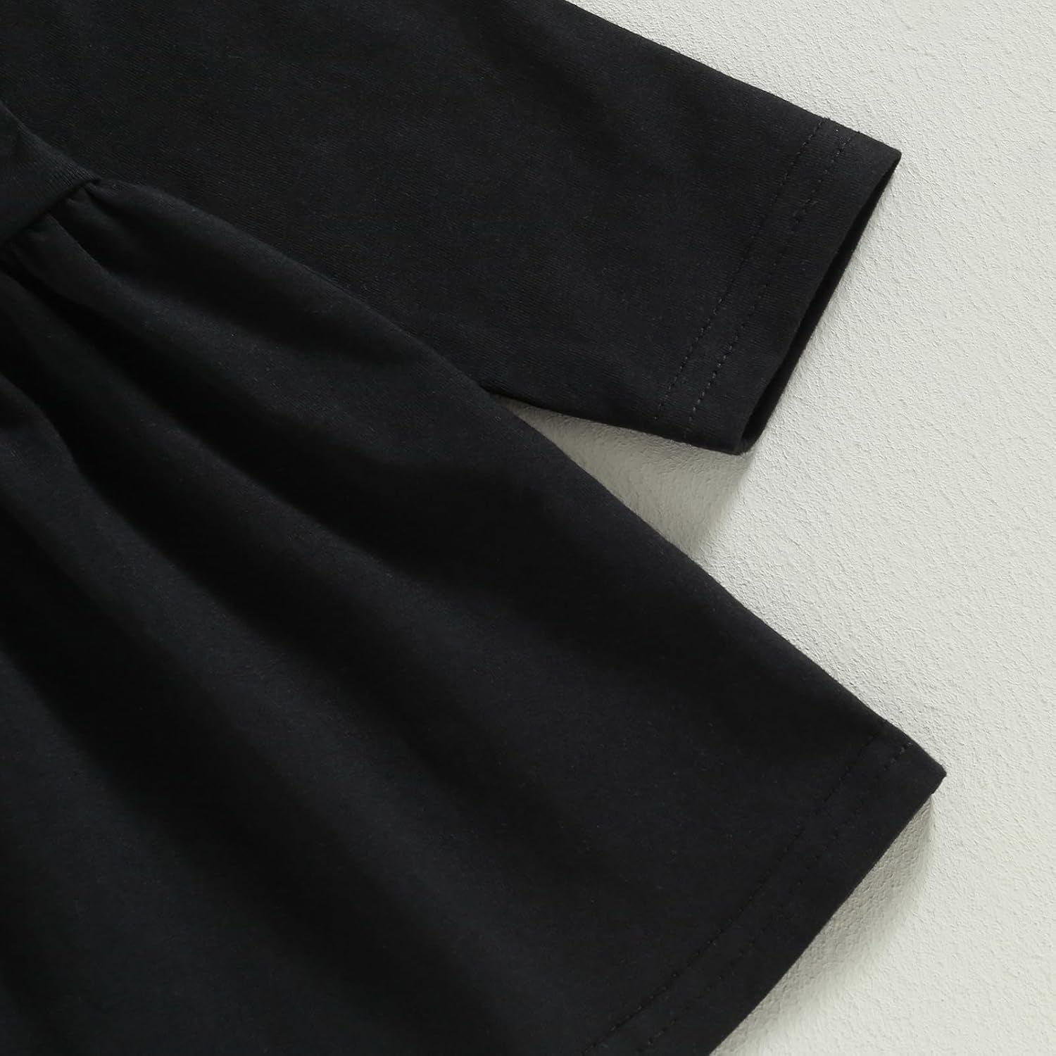 Toddler Baby Girl Halloween Outfit Doll Collar Black Long Sleeve Dress A-Line Dress Halloween Dress Costumes