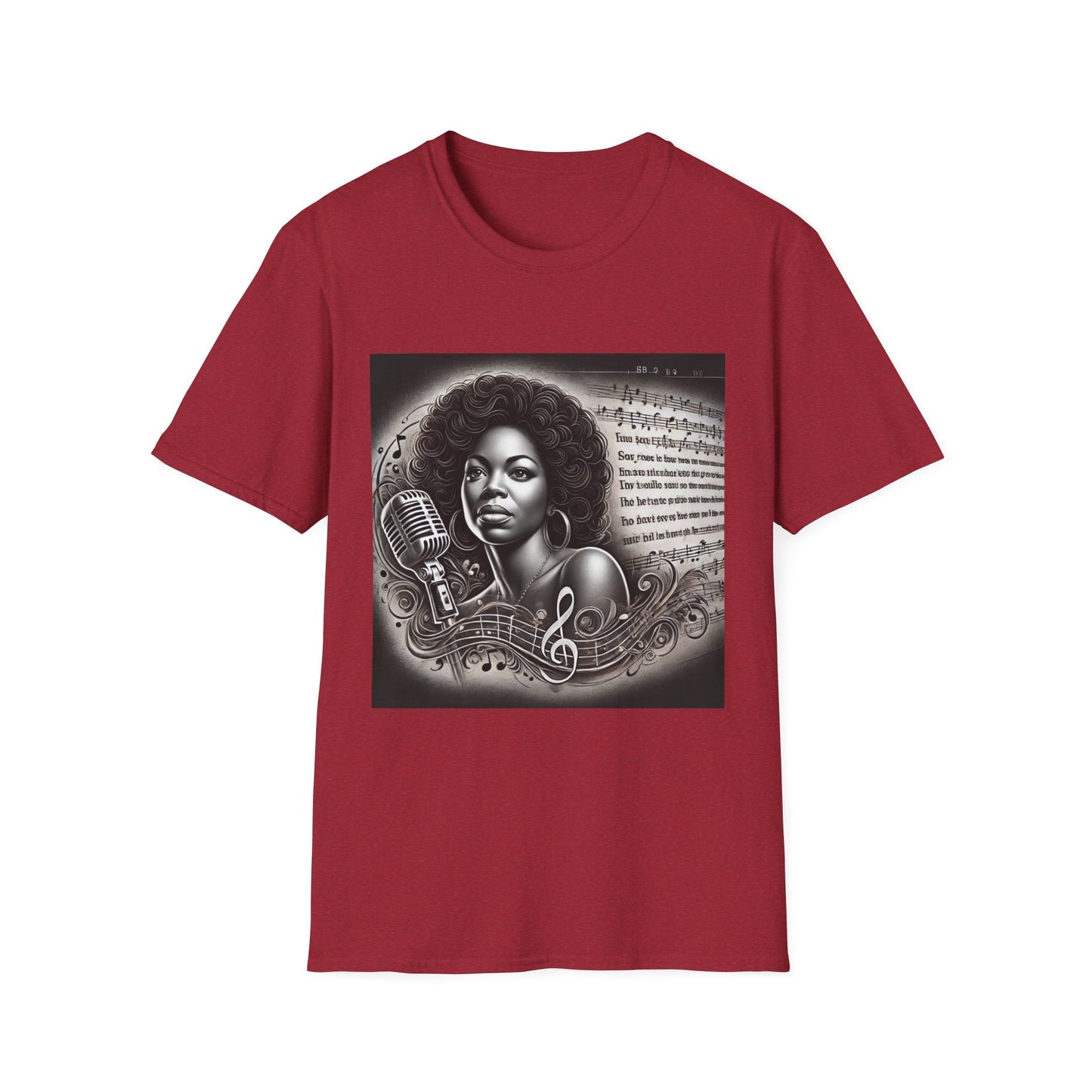 Angie Stone Retro Music Lover Unisex Softstyle T-Shirt - Afrocentric Design