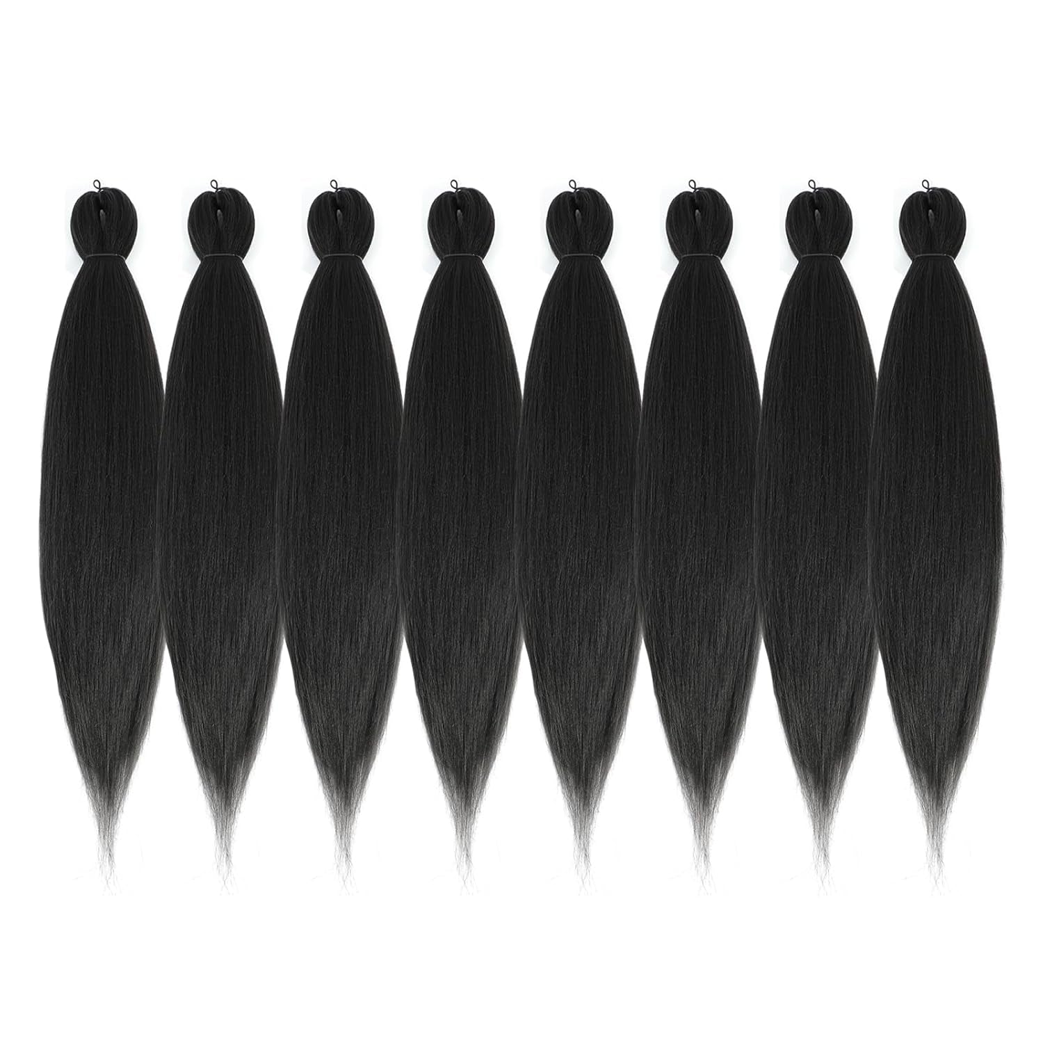 Pre-Stretched Braiding Hair - 16 Inch 8 Packs Dark Brown Short Braiding Hair for Twist or Box Braids, Yaki Texture Hot Water Setting Synthetic Braiding Hair Extensions (16 Inch, #2-8P)