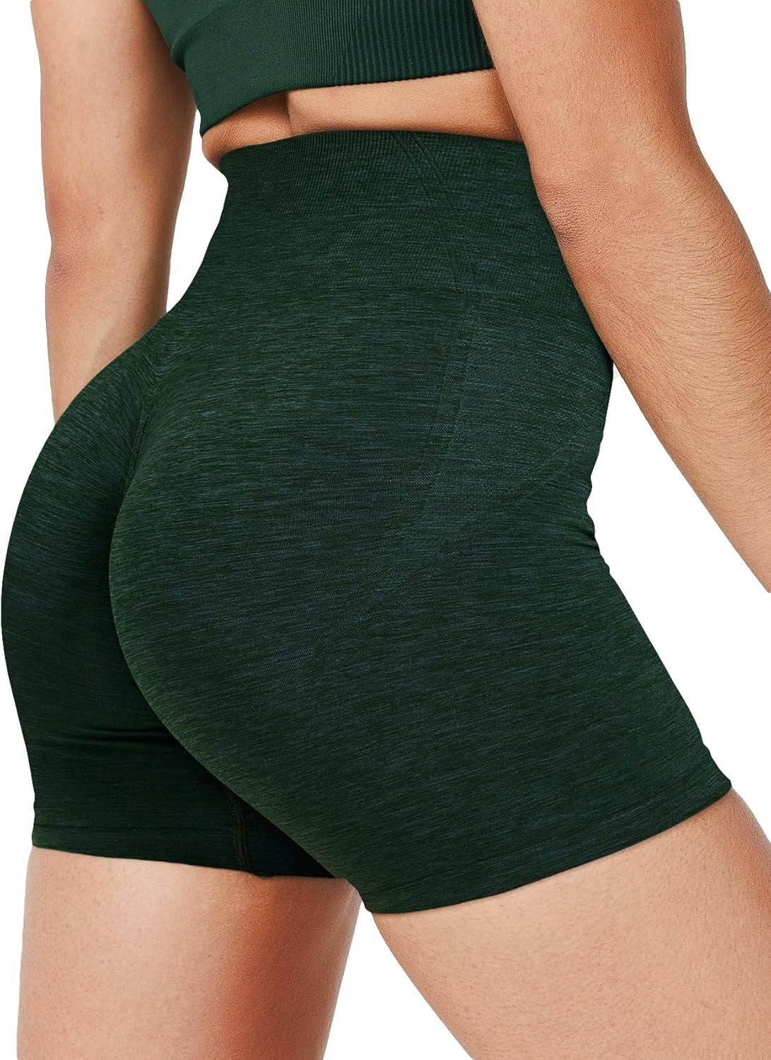 Women'S Butt Scrunch Seamless Workout Shorts,High Waisted Butt Liftings Effortless Yoga Athletic Shorts