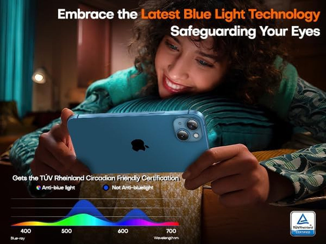 for Iphone 13/Iphone 16E (2025 Edition) Screen Protector 6.1-Inch [Instant Installation], 14FT Military Grade Shatterproof, 9H+ Hardness HD Coverage No Bubbles No Dust 2 Pack