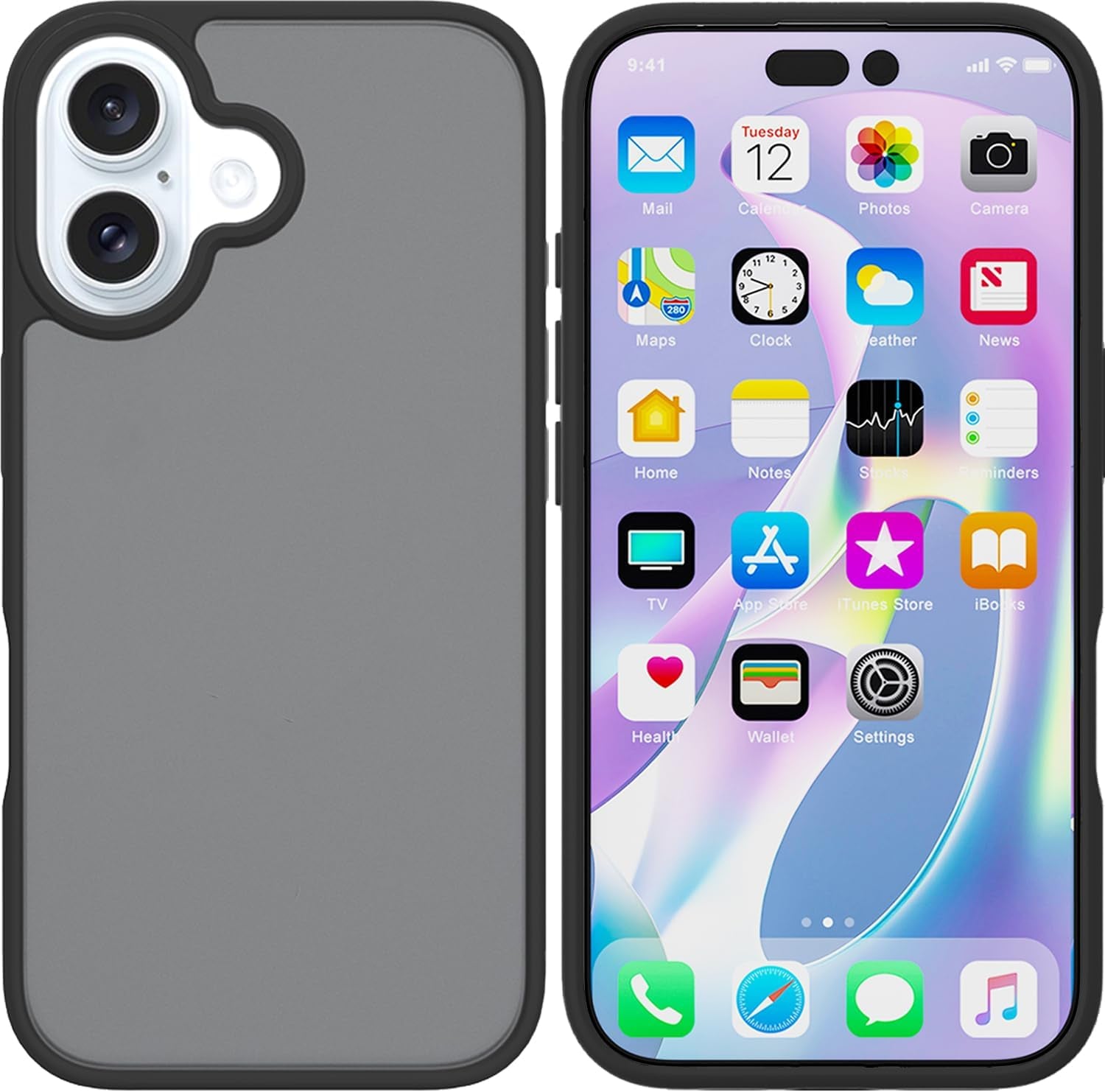 Phone Case Compatible with Iphone 16E 2025, Clear Case Shockproof Protective Bumper Slim Cover for 6.1 Inch