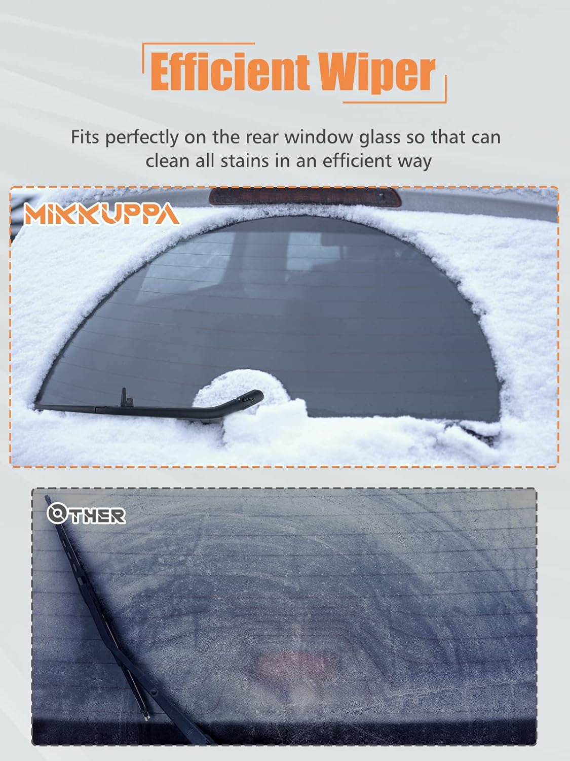 Rear Windshield Wiper Blade Replacement for Toyota RAV4 2013-2018, Highlander 2020-2023, Jeep Compass 2018-2022 - Back Wiper Blade OEM Factory Accessories Replacement 85242-42040, 10 Inches