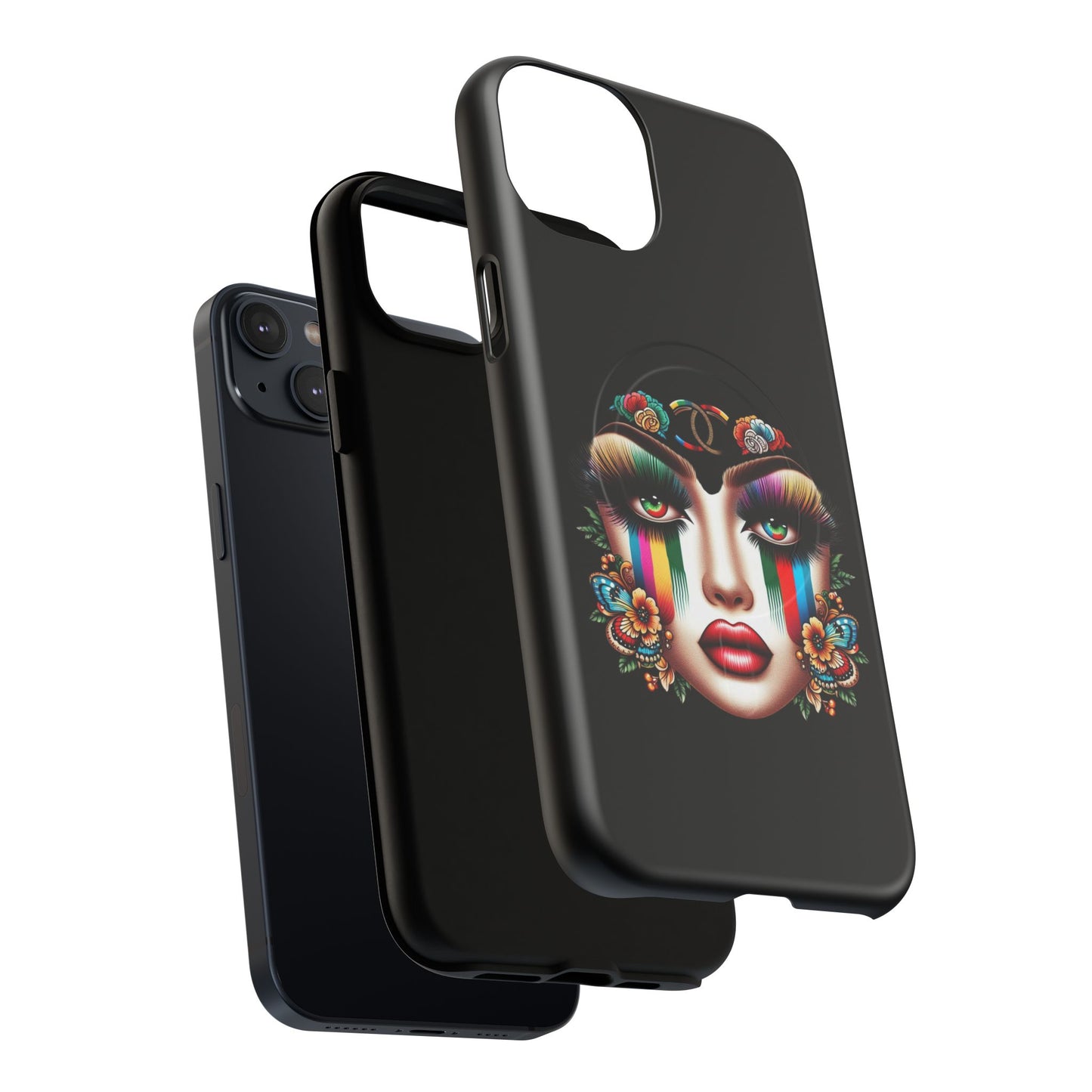 Gucci Inspired Artistic Tough Magnetic Phone Case - Vibrant Lady Design