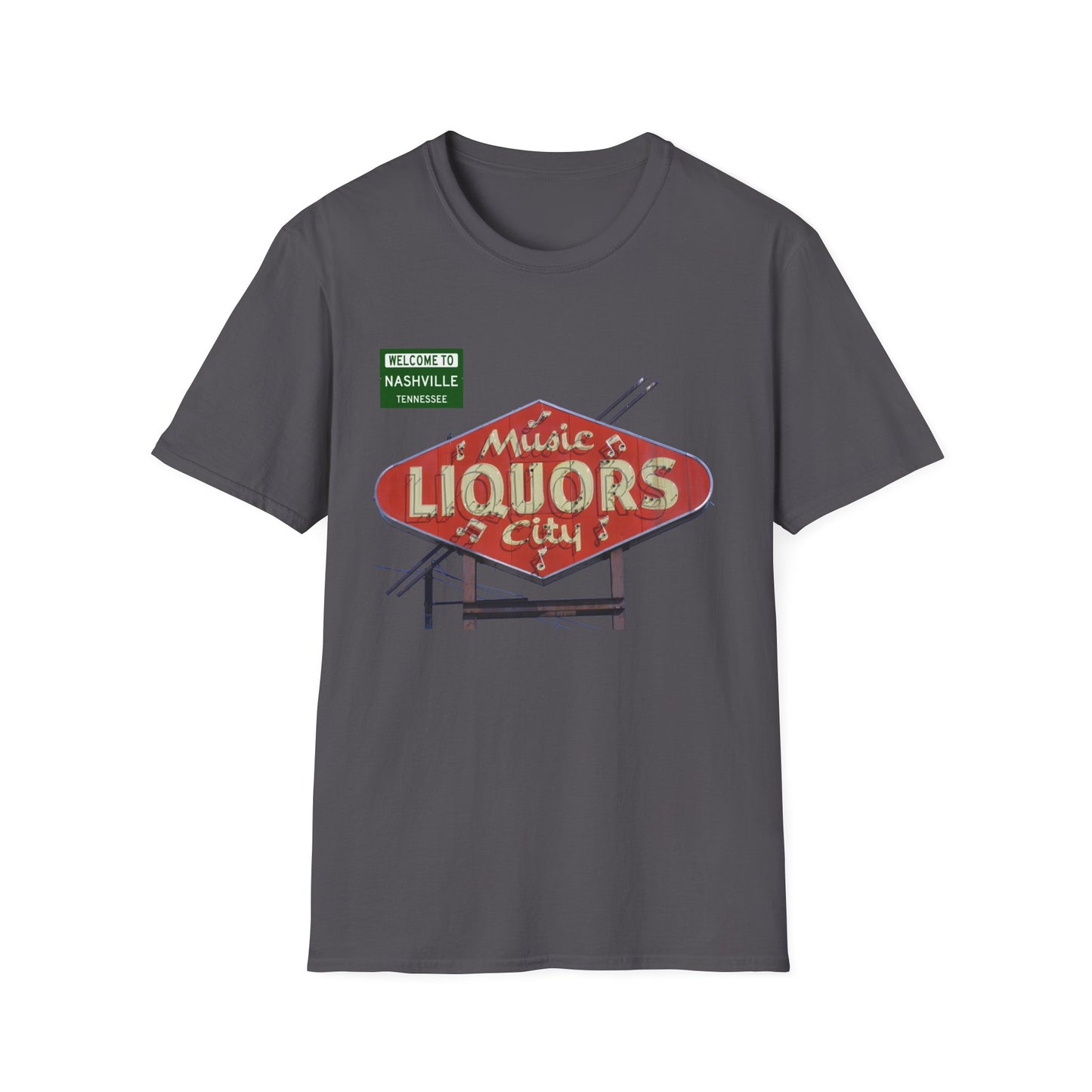 RETRO VINTAGE Music City Liquors [gone] Nashville, TN Unisex Softstyle T-Shirt