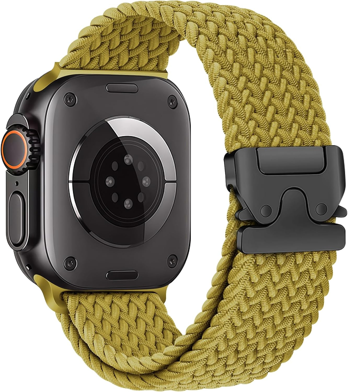 Braided Solo Loop for Apple Watch Ultra/2 Bands 49Mm 46Mm 45Mm 44Mm 42Mm Men/Women,Parachute Buckle Stretchy Elastic Nylon Sport Strap Wristband for Iwatch Bands Series 10 9 8 7 6 5 4 3 SE/2