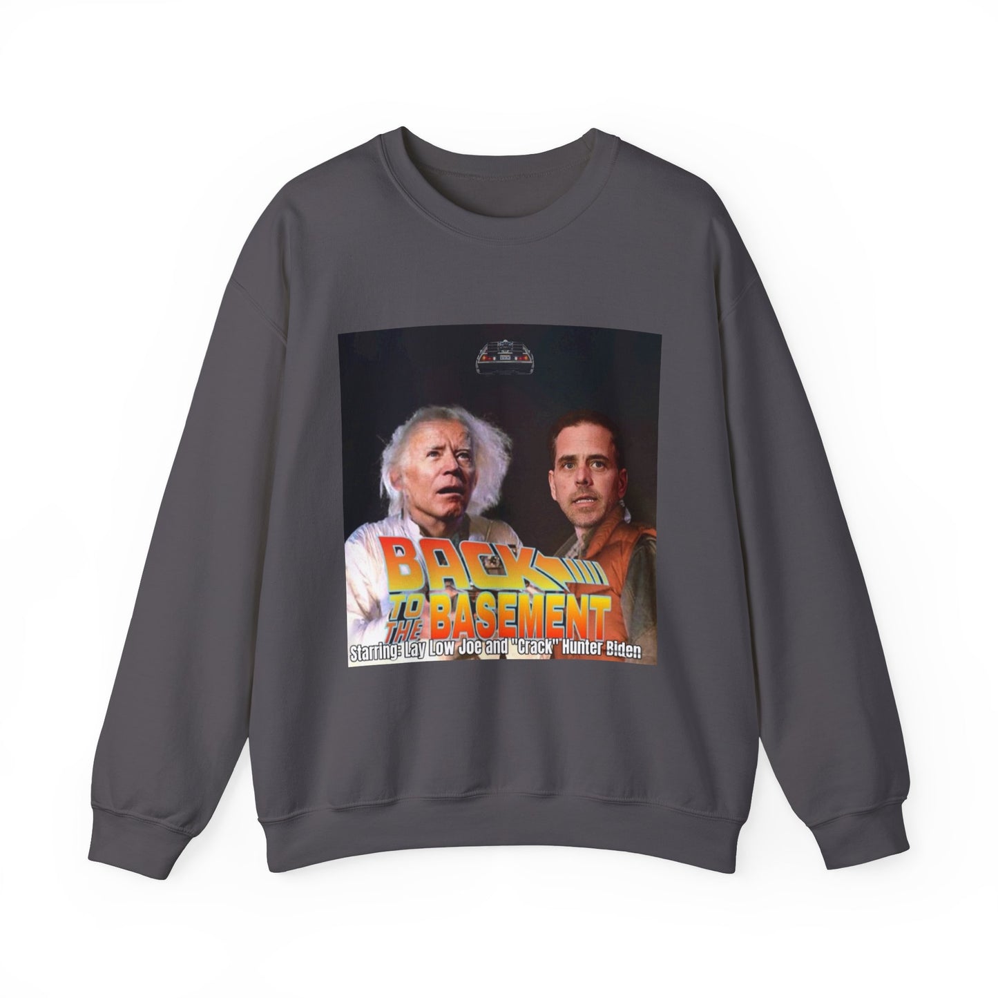 Hunter Biden Convicted Felon Pardon Back to the basement Unisex Heavy Blend™ Crewneck Sweatshirt