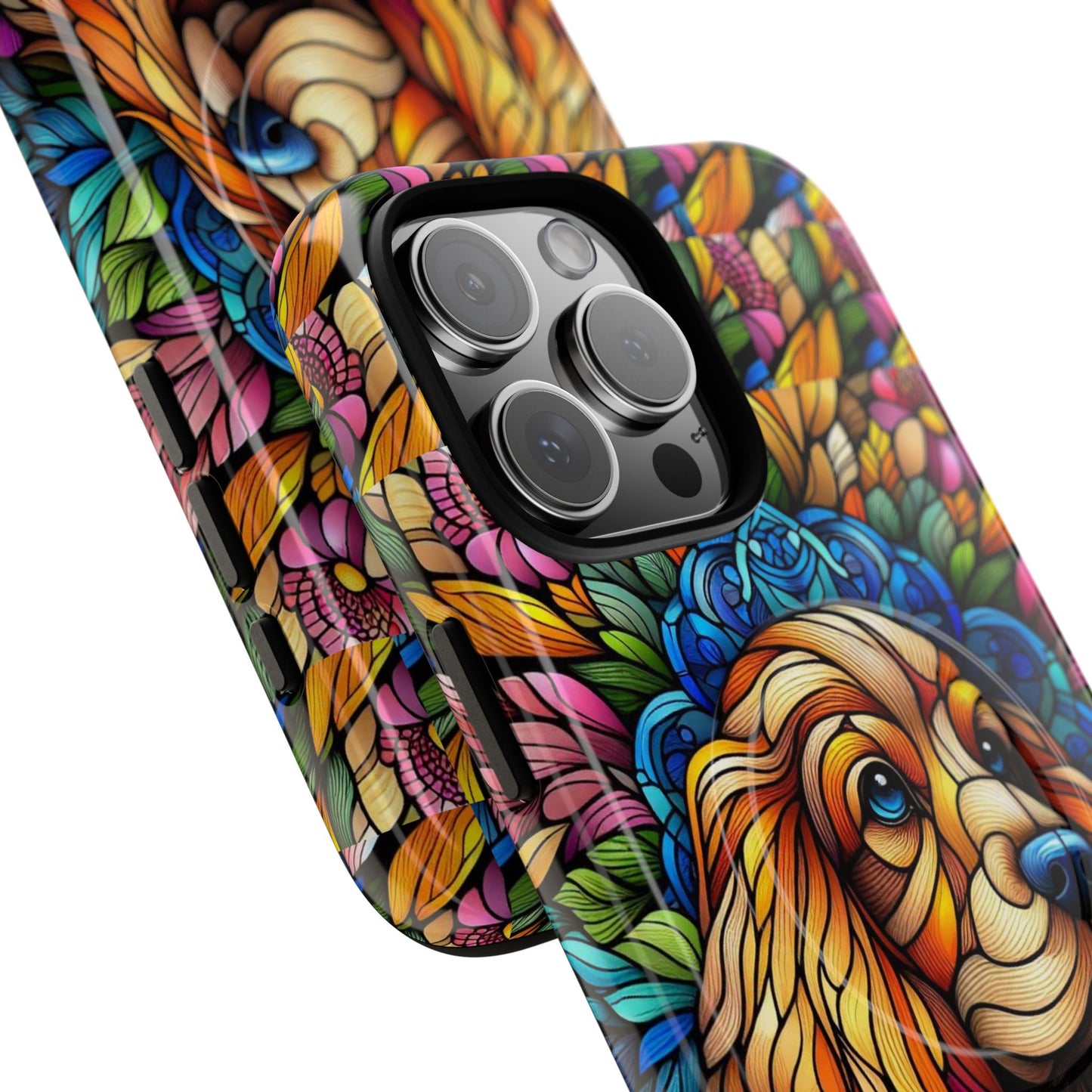 Dog Stained Glass Magnetic Cases