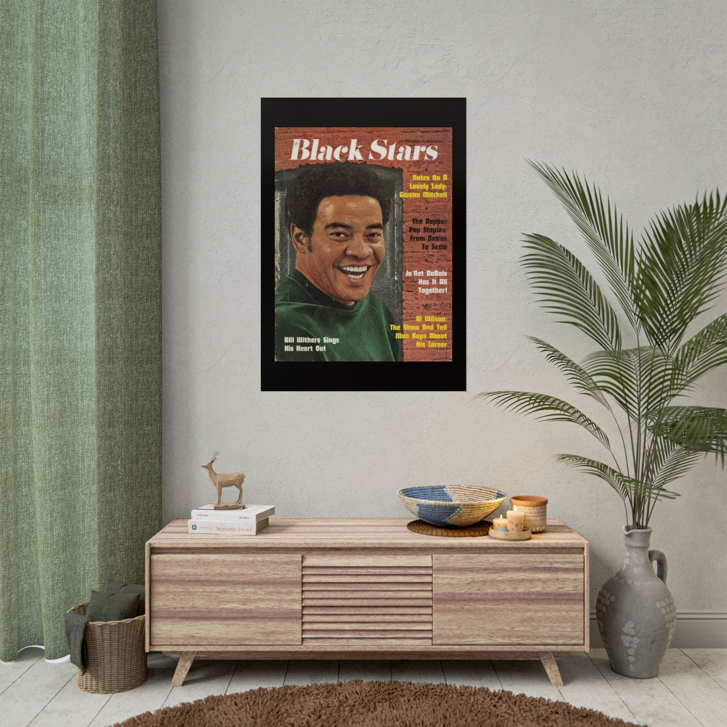 Vintage Music Rolled Posters - Bill Withers, August 1974 Design