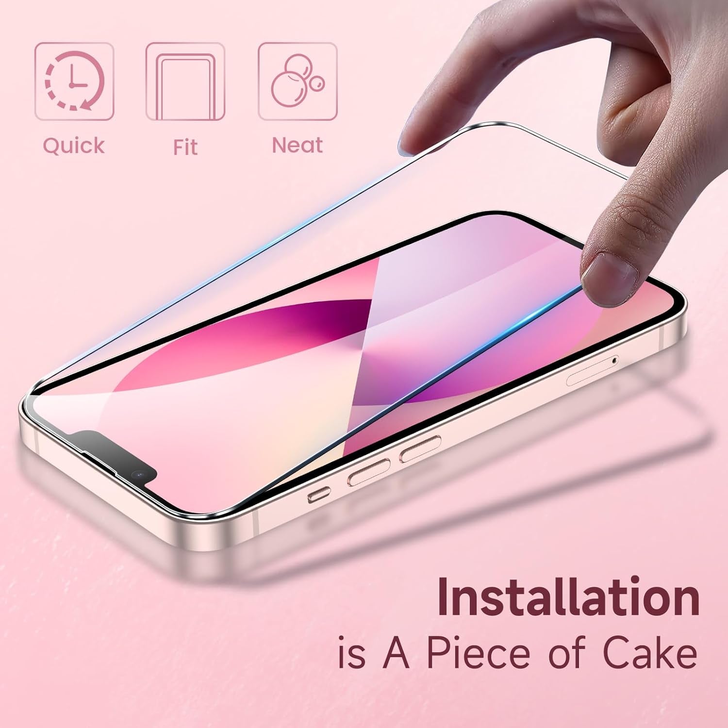 for [3 Pack] Iphone 16E/Iphone 13/13 Pro/14 Screen Protector Glass, 9H Tempered Glass Case Friendly HD Film Accessories Iphone 16E 13 13Pro 14 6.1"