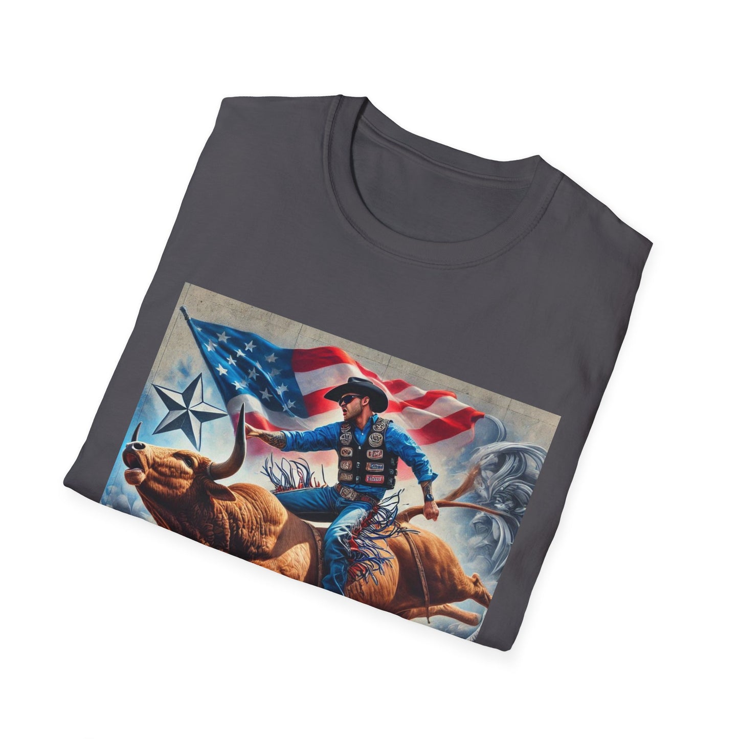Professional Bull Riders 3D tattoo Unisex Softstyle T-Shirt