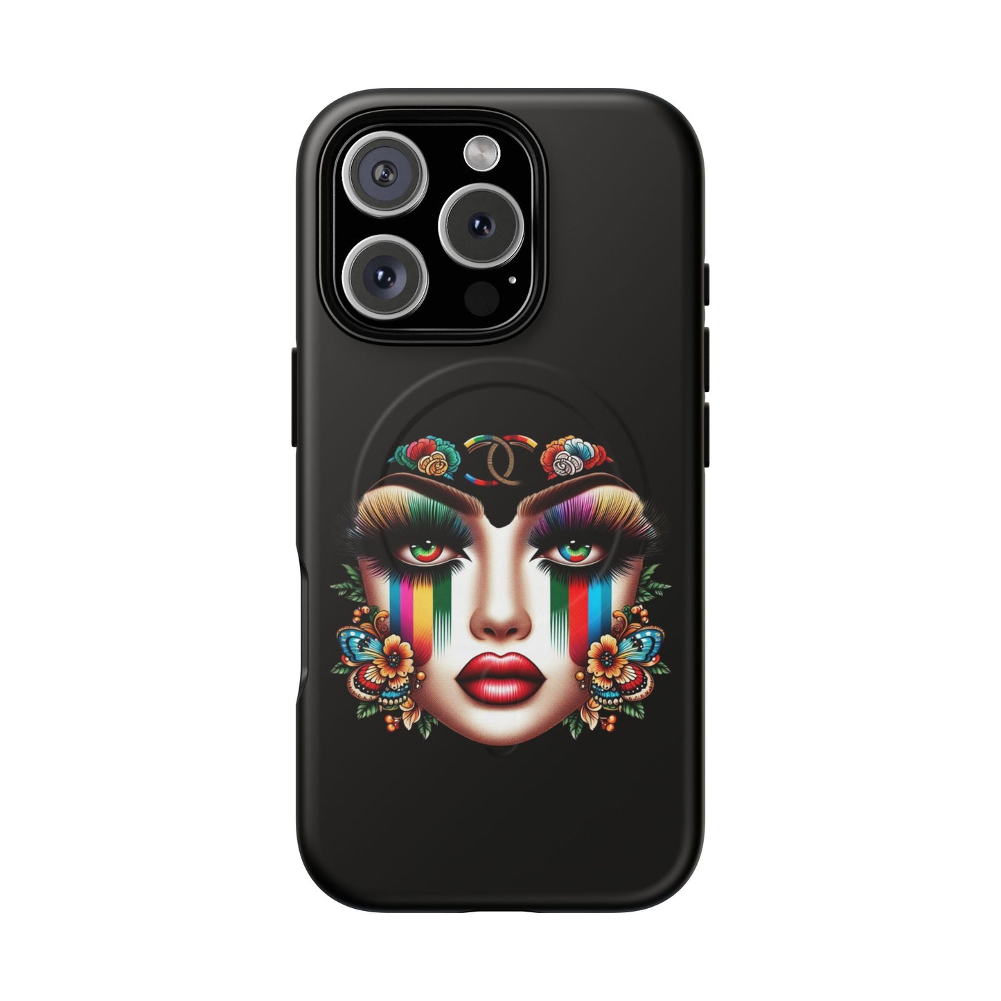 Gucci Inspired Artistic Tough Magnetic Phone Case - Vibrant Lady Design