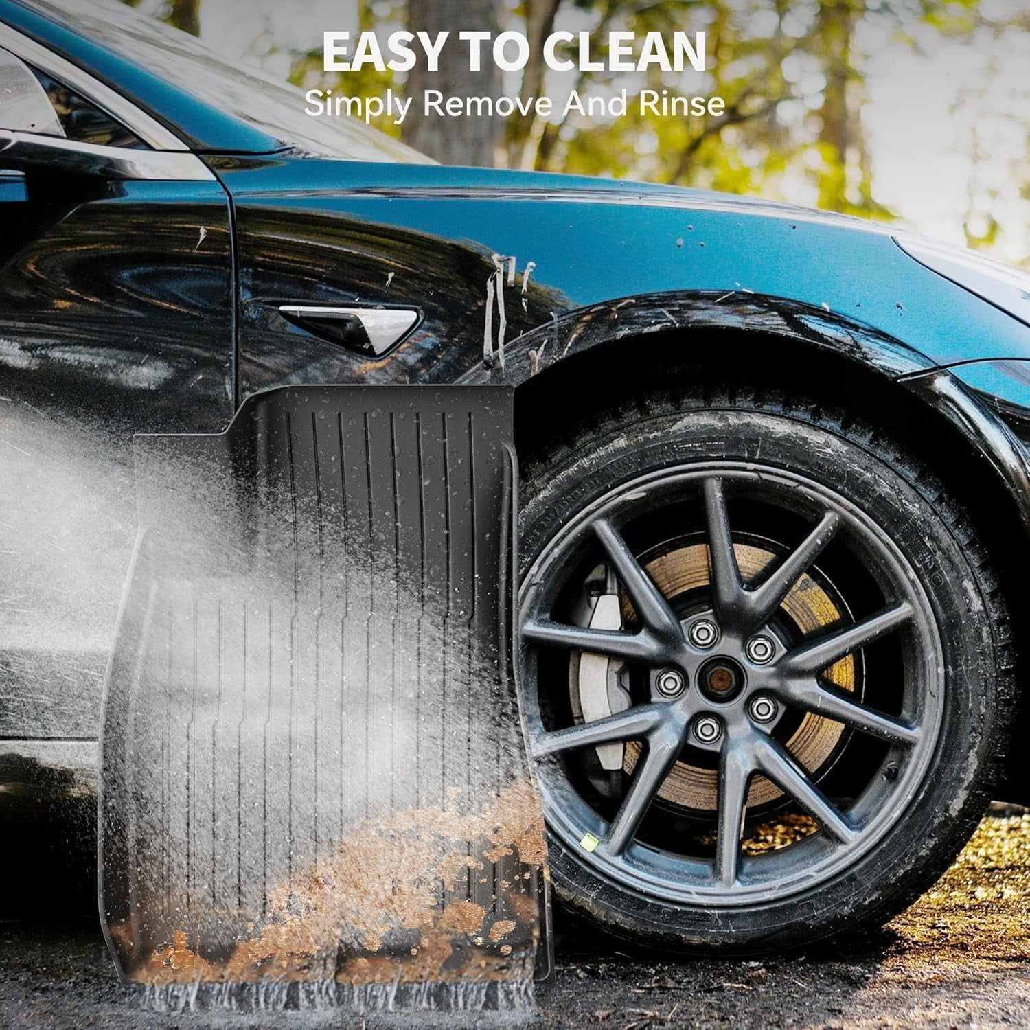 Floor Mats Fit for 2024 2025 Tesla Model 3 Highland, 2 Rows & Cargo Liner Set, Full Cover Car Mats with Front Rear Cargo Mat TPE All-Weather Floor Mats Model 3 Accessories 2024 Full Set