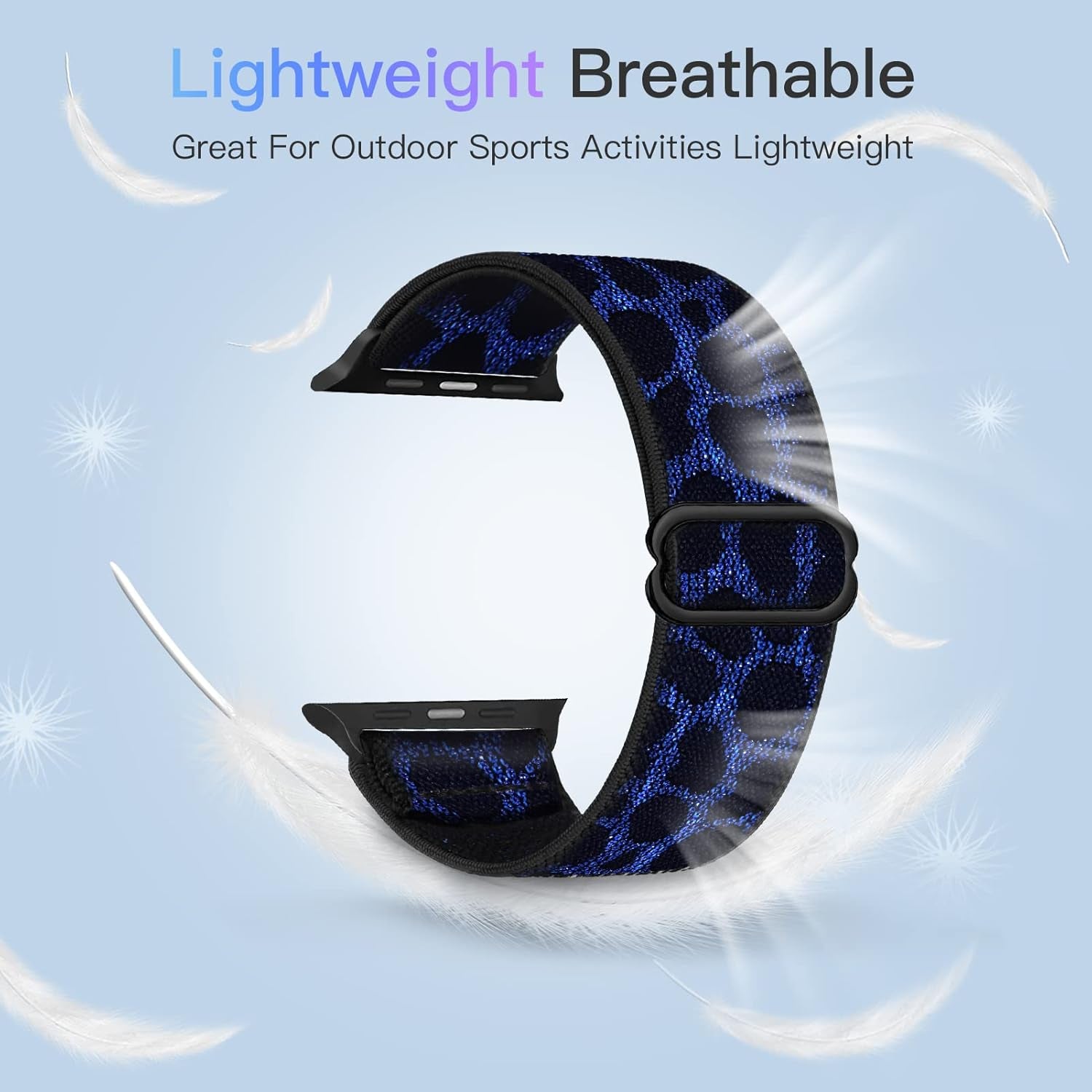Stretchy Nylon Solo Loop Band Compatible with Apple Watch Band 49/45/44/42Mm 38/40/41Mm, Adjustable Braided Sport Elastic Wristbands Women Men Strap for Iwatch Series Ultra SE 8/7/6/5/4/3/2/1
