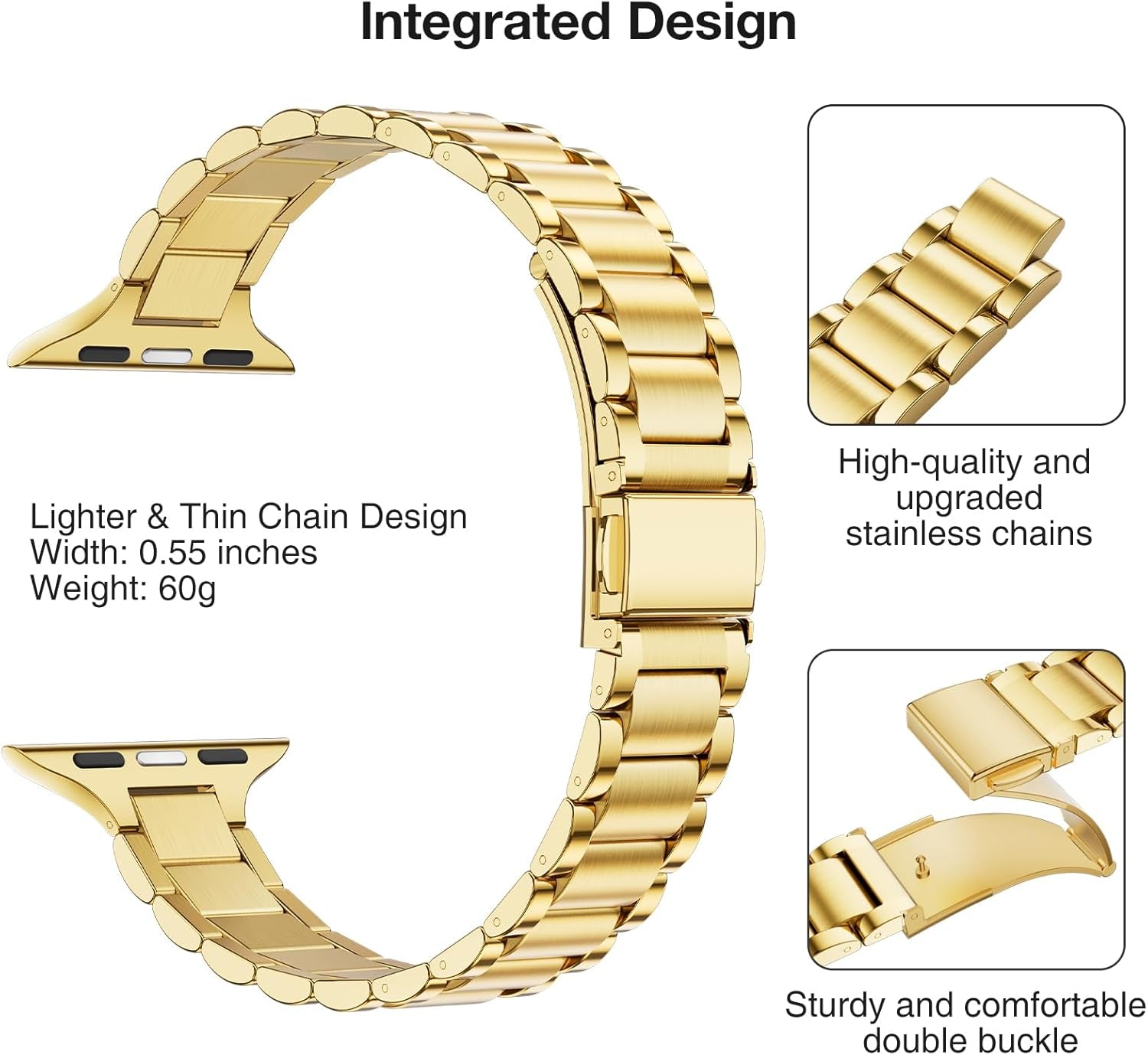 Thin Metal Bands Compatible with Apple Watch Band 38Mm 40Mm 41Mm 42Mm 44Mm 45Mm 49Mm for Women, Slim Stainless Steel Chain Replacement Wristbands for Iwatch Ultra SE Series 9 8 7 6 5 4 3 2 1