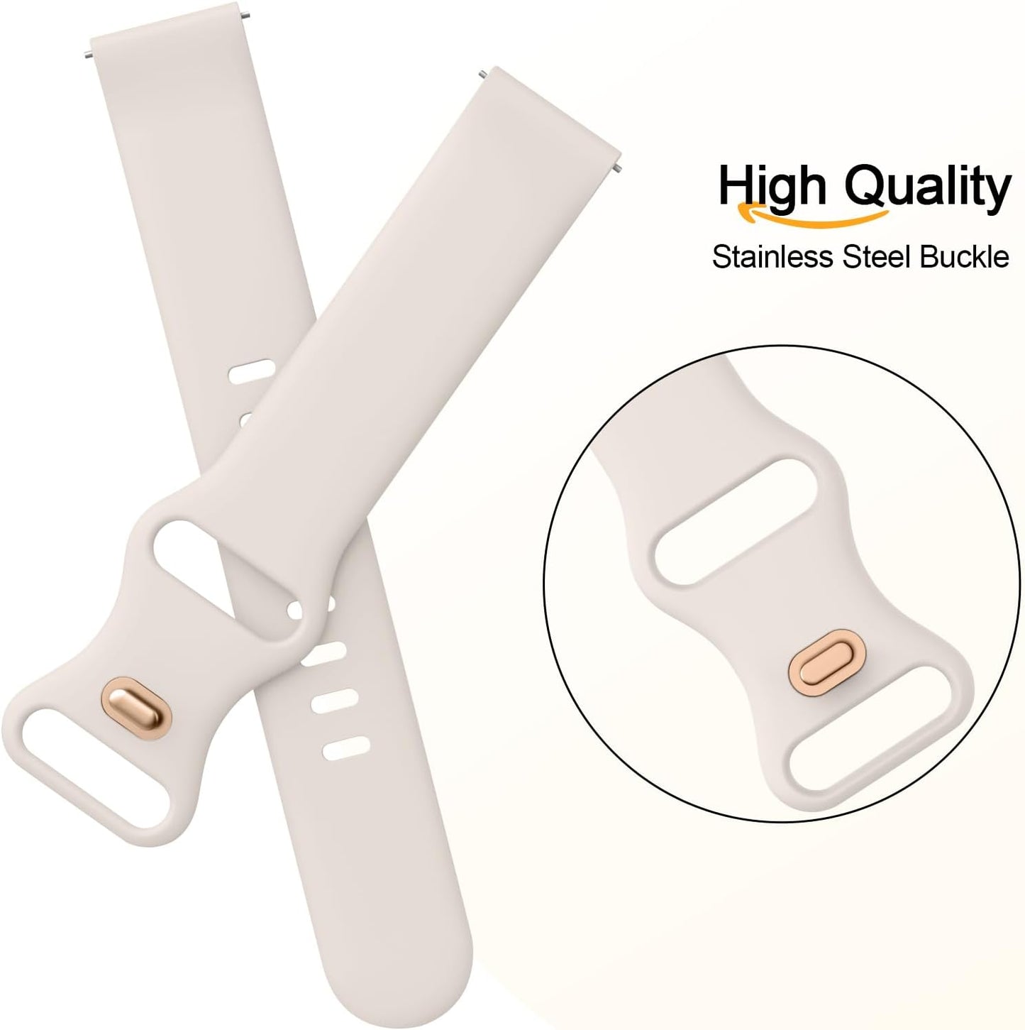 Bands Compatible with Samsung Galaxy Watch 6 Band 40Mm 44Mm, Samsung Galaxy Watch 6 Classic Bands 43Mm 47Mm, 20Mm Soft Silicone Sport Replacement Strap for Galaxy Watch 6 Band Women Men