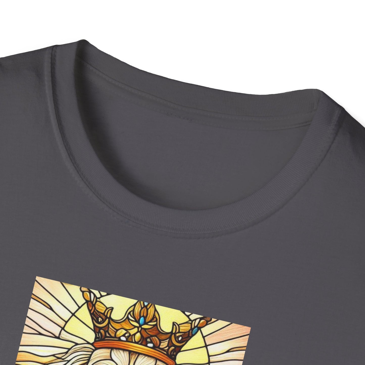 Golden Retriever Animal Stained Glass Design Unisex Softstyle T-Shirt