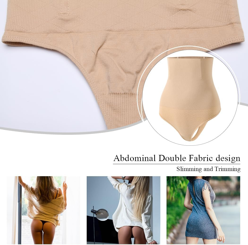 Tummy Control Thong Shapewear for Women Seamless Shaping Thong Panties Body Shaper Underwear