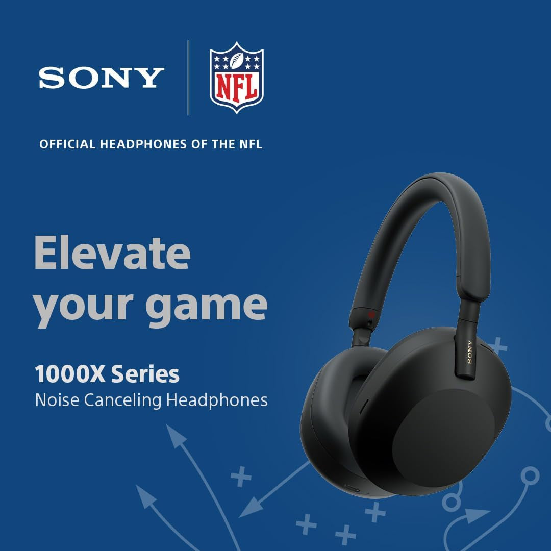 WH-1000XM5 the Best Wireless Noise Canceling Headphones, Made of Soft Fit Synthetic Leather, Integrated Processor V1, with 4 Beamforming Microphones, up to 30-Hour Battery Life, Black