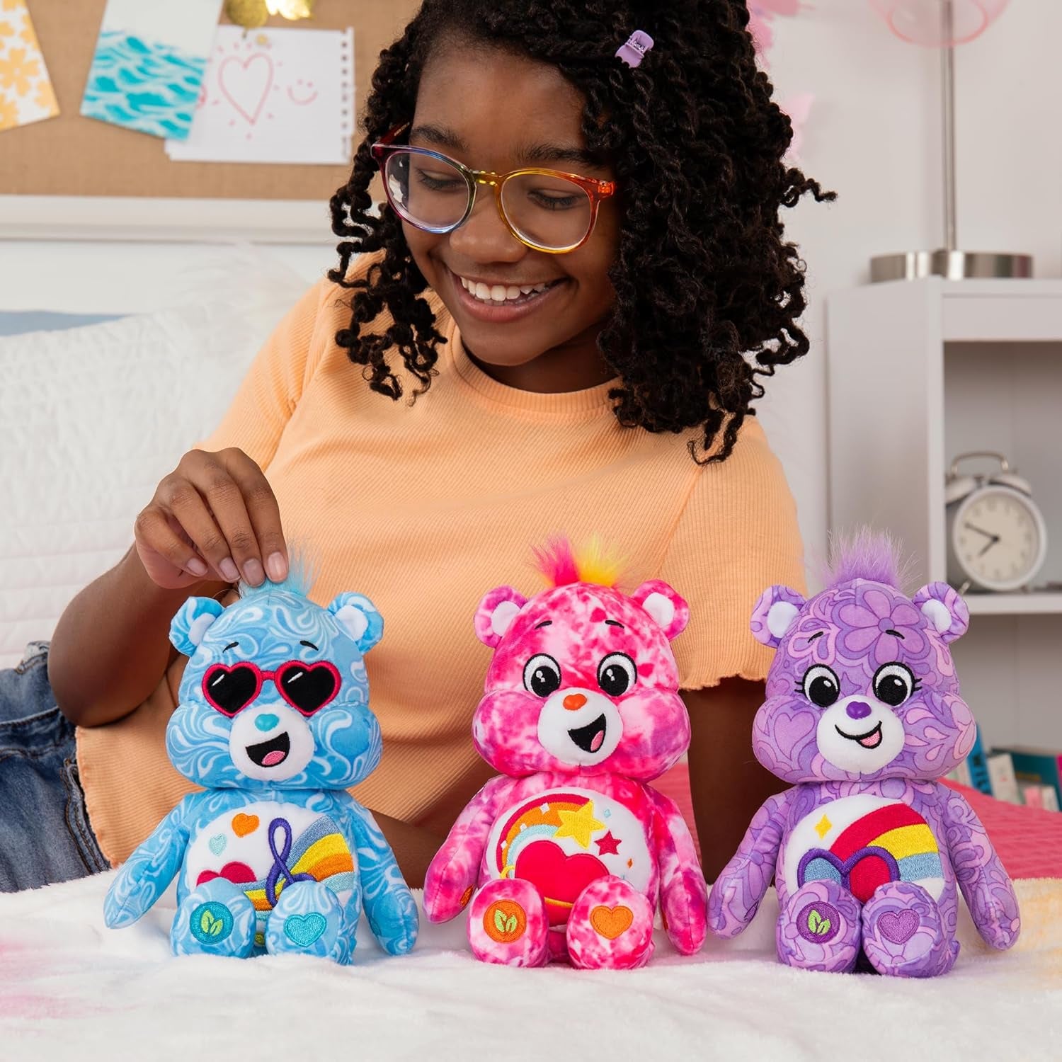 Care Bears , Peaceful Heart Bear 22Cm Bean Plush , Collectable Cute Plush Toy, Cuddly Toys for Children, Soft Toys for Girls and Boys, Cute Teddies Suitable for Girls Boys Ages 4+ ,  99319 UK