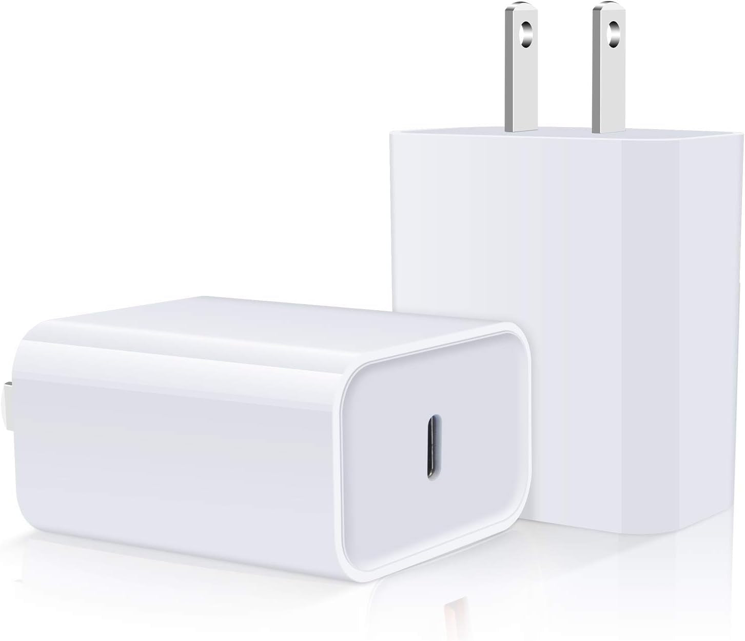 Iphone Fast Charger Block, 2Pack 20W USB C Power Adapter Type C Wall Charger for Iphone 16E/16/16 Pro/16 Pro Max/16 Plus/15/14/13/12/11/Pro/Max/Mini/Se/Xr/Xs, Samsung Galaxy A16 5G A15, Pixel 9 Pro XL