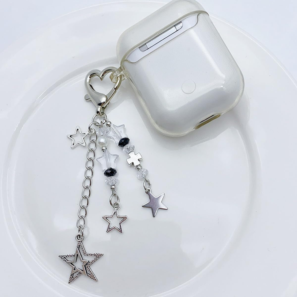 Cute Keychain Aesthetic Y2K Keychain Accessories Heart Butterfly Strawberry Bear Key Chain for Keys Bags Women Gifts