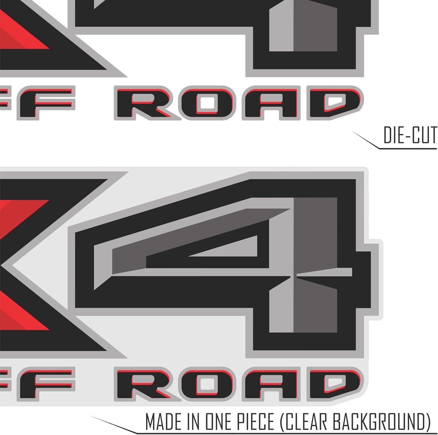 FX4 off Road Decal Replacement Sticker F150 Bedside F Truck Super Duty F250 F350 F450, Premium Series (Made in One Piece)