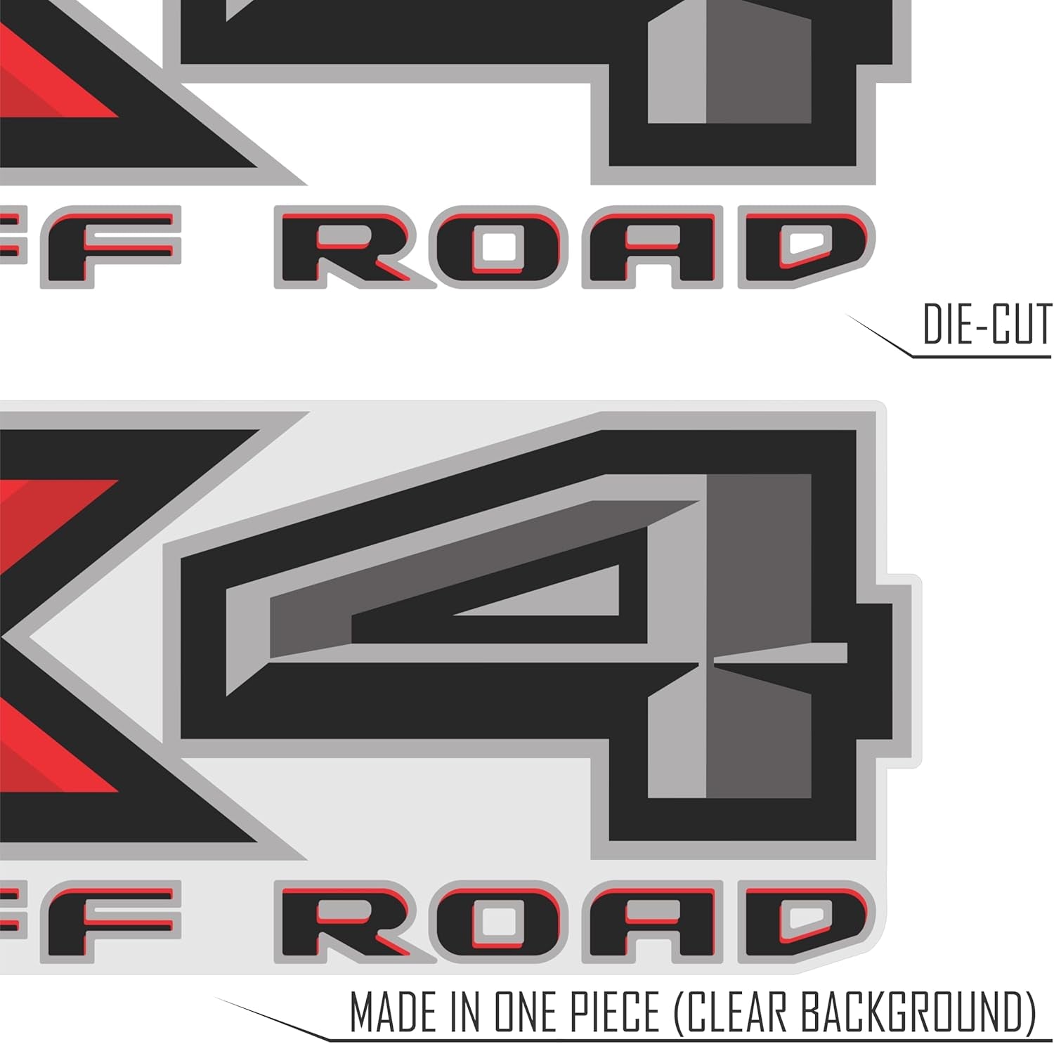 FX4 off Road Decal Replacement Sticker F150 Bedside F Truck Super Duty F250 F350 F450, Premium Series (Made in One Piece)