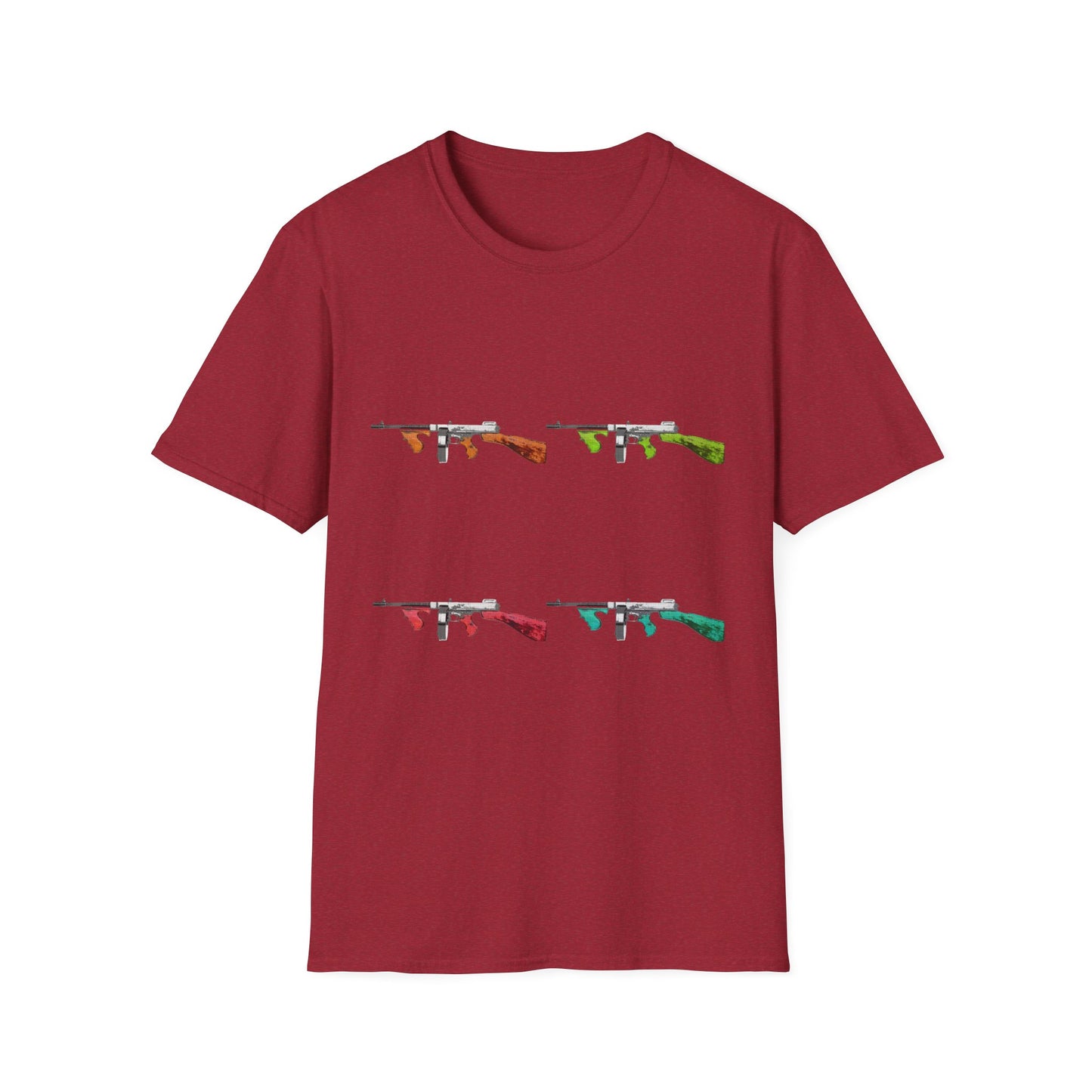 Thompson submachine gun TOMMY GUN M1928  POP ART Unisex Softstyle T-Shirt