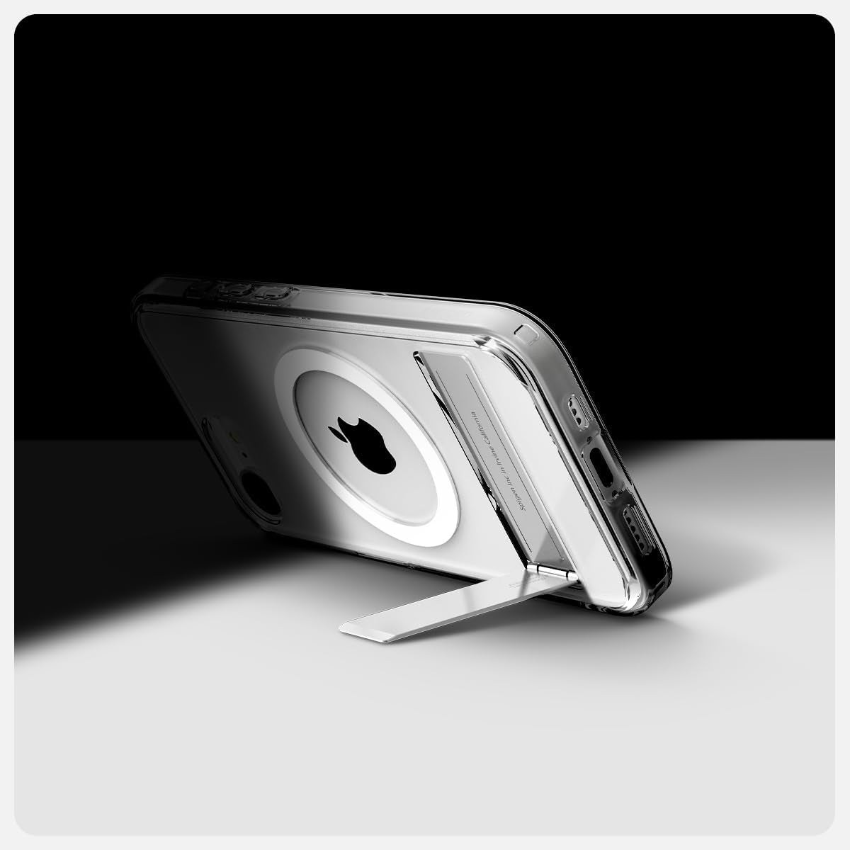 for Iphone 16E Case, Ultra Hybrid S Magfit [Compatible with Magsafe Accessories] [Anti-Yellowing] [Kickstand] - Clear White