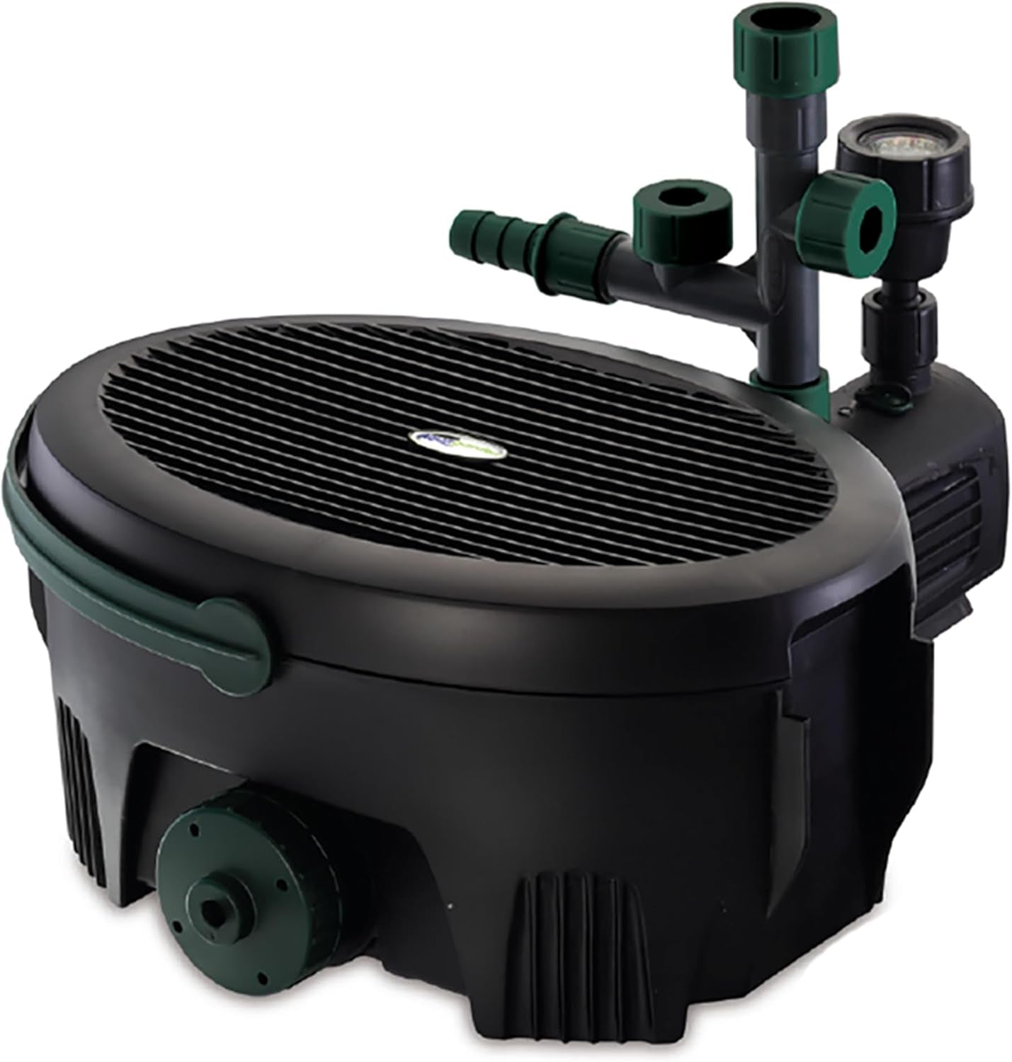 Pennington, Inpond 6 in 1 Pond & Water Pump, Filter, UV Clarifier, LED Spotlight,All in One Solution for a Clean, Clear and Beautiful Pond, for Ponds up to 900 Gallon, Black