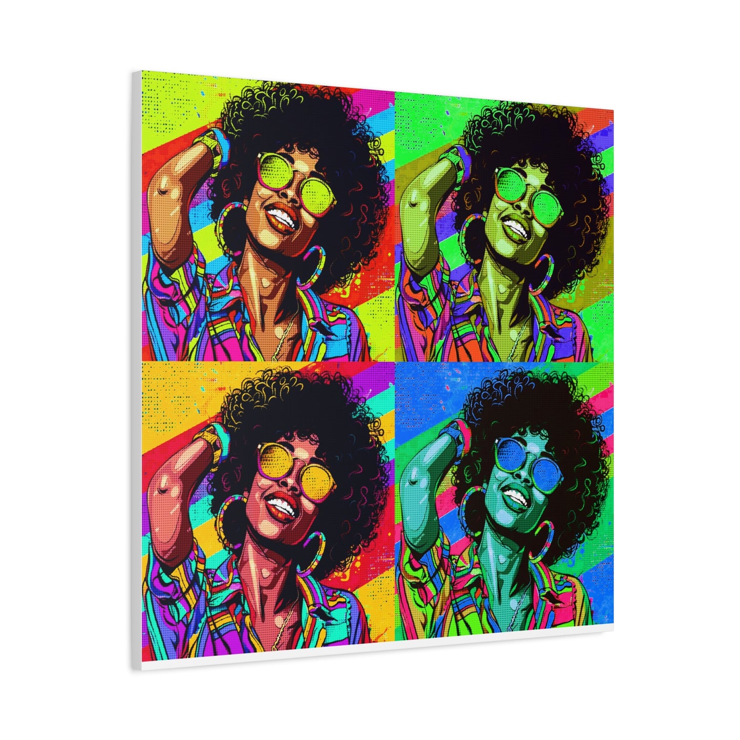 BLACK BEAUTY COLORFULL ANDY WARHOL STYLE Matte Canvas, Stretched, 1.25"